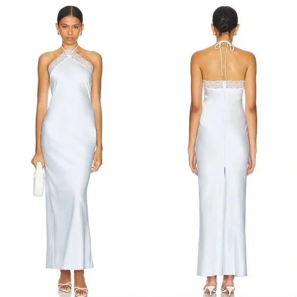 MAJORELLE Libbie Gown maxi dress in Light Blue Size Small NEW! New with tags! - Picture 1 of 10